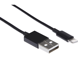 Lightning til USB A 2.0 kabel | Hann til hann (M-M) | Sort