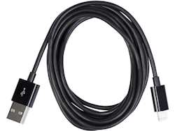 Lightning til USB A 2.0 kabel | Hann til hann (M-M) | Sort
