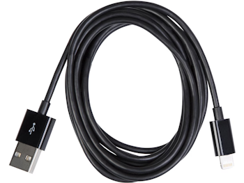 Lightning til USB A 2.0 kabel | Hann til hann (M-M) | Sort