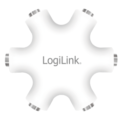 Lydadapter, 3.5 mm 3-Pin (F) til 5x 3.5 mm 3-Pin (F) | Hvit
