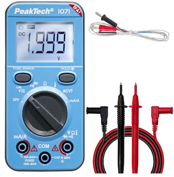 Digitalt Smart-Multimeter, 600V AC/DC, 2000 digits, NCV og live-test