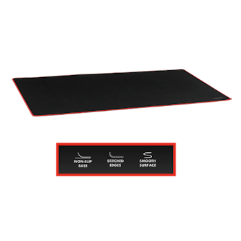 XXXL gaming musematte – 120 x 60 x 0,3 cm, svart