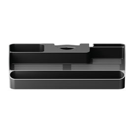 Stangmontert oppbevaringshylle, Ø 3–4,8 cm, opptil 3 kg, sort