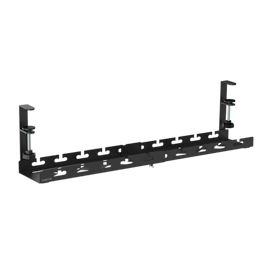 Kabelkurv med klemmefeste, uttrekkbar, for montering under skrivebord, svart