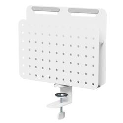 Pegboard-organisator med klemmefeste, 36.2 x 15.8 x 44.5 cm, opptil 10 kg, hvit