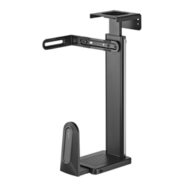 PC-holder for under-bord eller veggmontering, opptil 20 kg, svart