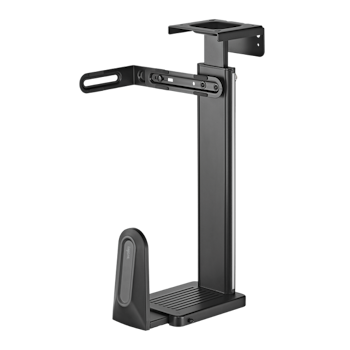 PC-holder for under-bord eller veggmontering, opptil 20 kg, svart