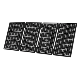 Sammenleggbart solcellepanel med powerbank-modul 15 W, IP65, USB-A, USB-C