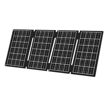 Sammenleggbart solcellepanel med powerbank-modul 15 W, IP65, USB-A, USB-C