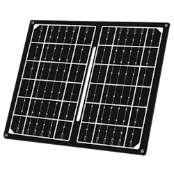 Sammenleggbart solcellepanel med powerbank-modul 7 W, IP65, USB-A