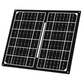 Sammenleggbart solcellepanel med powerbank-modul 7 W, IP65, USB-A