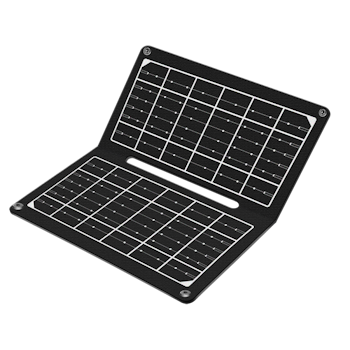 Sammenleggbart solcellepanel med powerbank-modul 7 W, IP65, USB-A