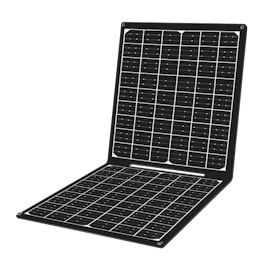 Sammenleggbart solcellepanel med powerbank-modul 30 W, IP65, USB-A, USB-C, DC5521