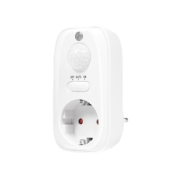 Stikkontaktadapter med bevegelsessensor, 1x CEE 7/3