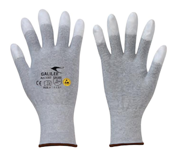 ESD-hansker med PU på fingertuppene (Str. 10/XL)