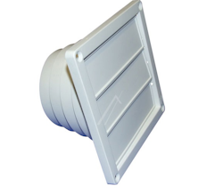 Universal utvendig ventilasjonssdeksel 100-120 mm, hvit