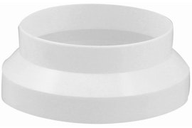 Samlemuffe / reduksjonsstykke til ventilasjonsslange, Ø 150-125 mm, hvit