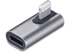 Lightning til USB-C-adapter (grå) 27W, vinklet, for iPhone, iPad eller Mac