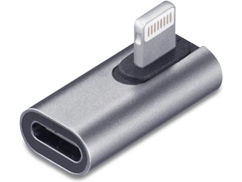 Lightning til USB-C-adapter (grå) 27W, vinklet, for iPhone, iPad eller Mac