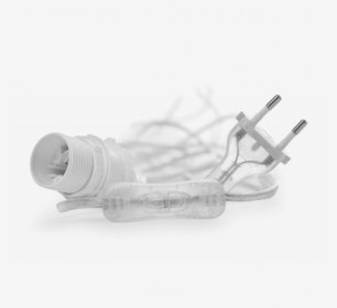 Kabel 5 m transparent med brytare