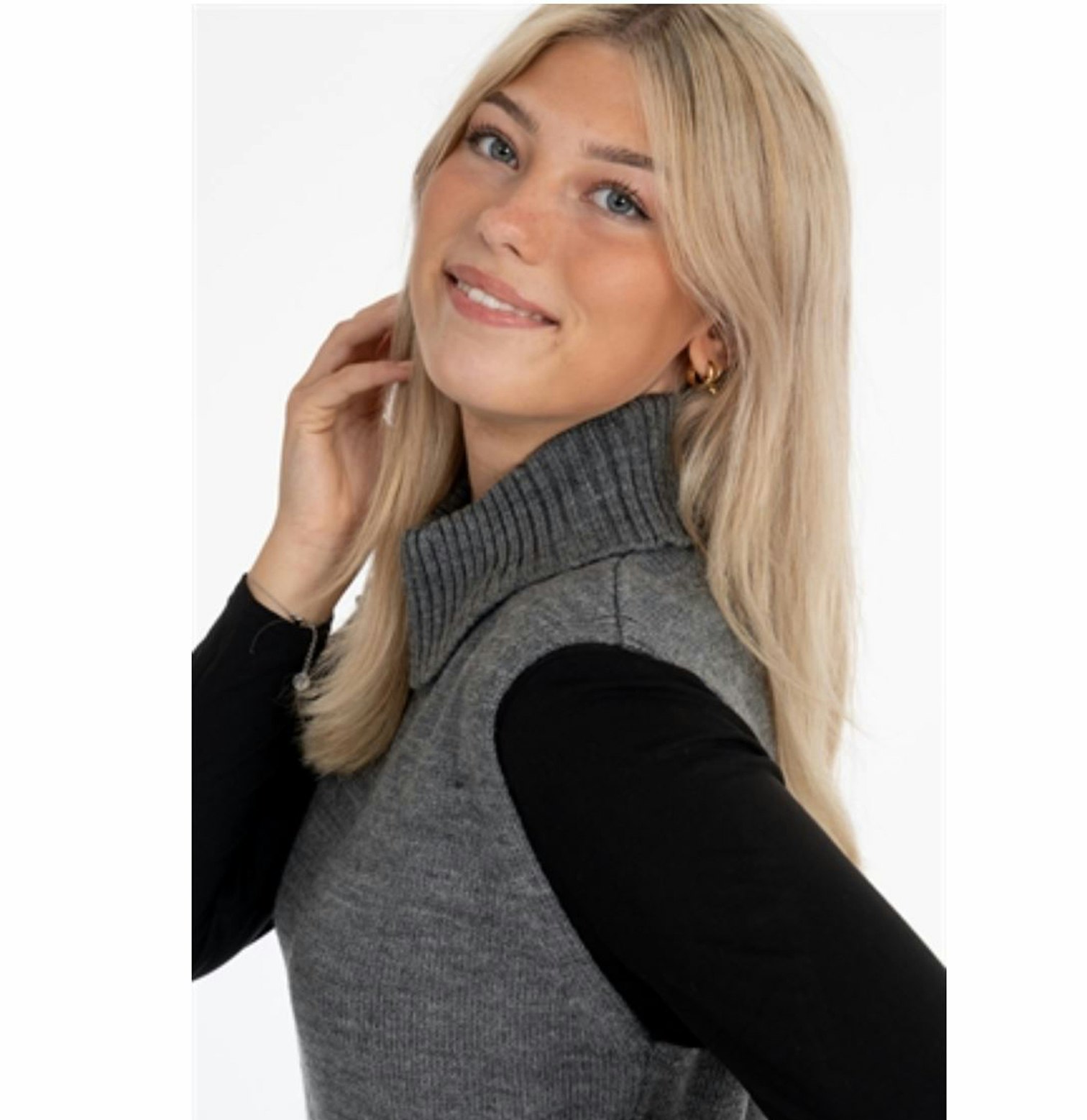 VIVIENNE VEST GREY MELANGE