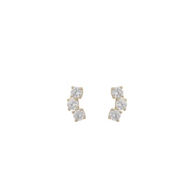 Audry Small Stone Earring Gold