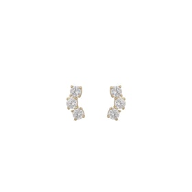 Audry Small Stone Earring Gold