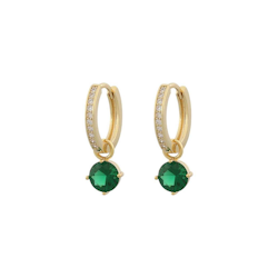 Rola Round Ring Earring Gold/Green