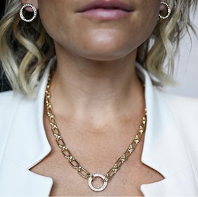 Livly Big Necklace 45 Gold/Clear