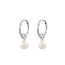 Charms Earring Pearl Silver/White