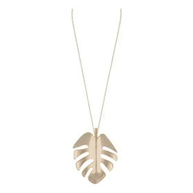 Hyde leaf big pendant neck 45 plain g