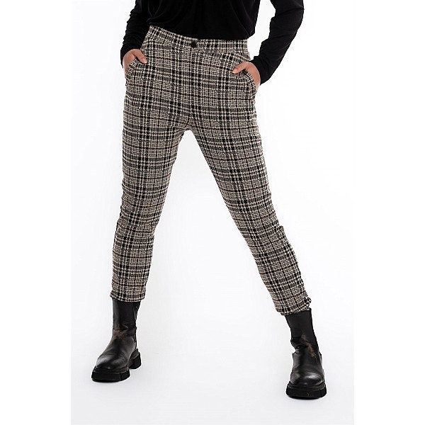 Byxor London Pants - Svart/Choklad/Sand