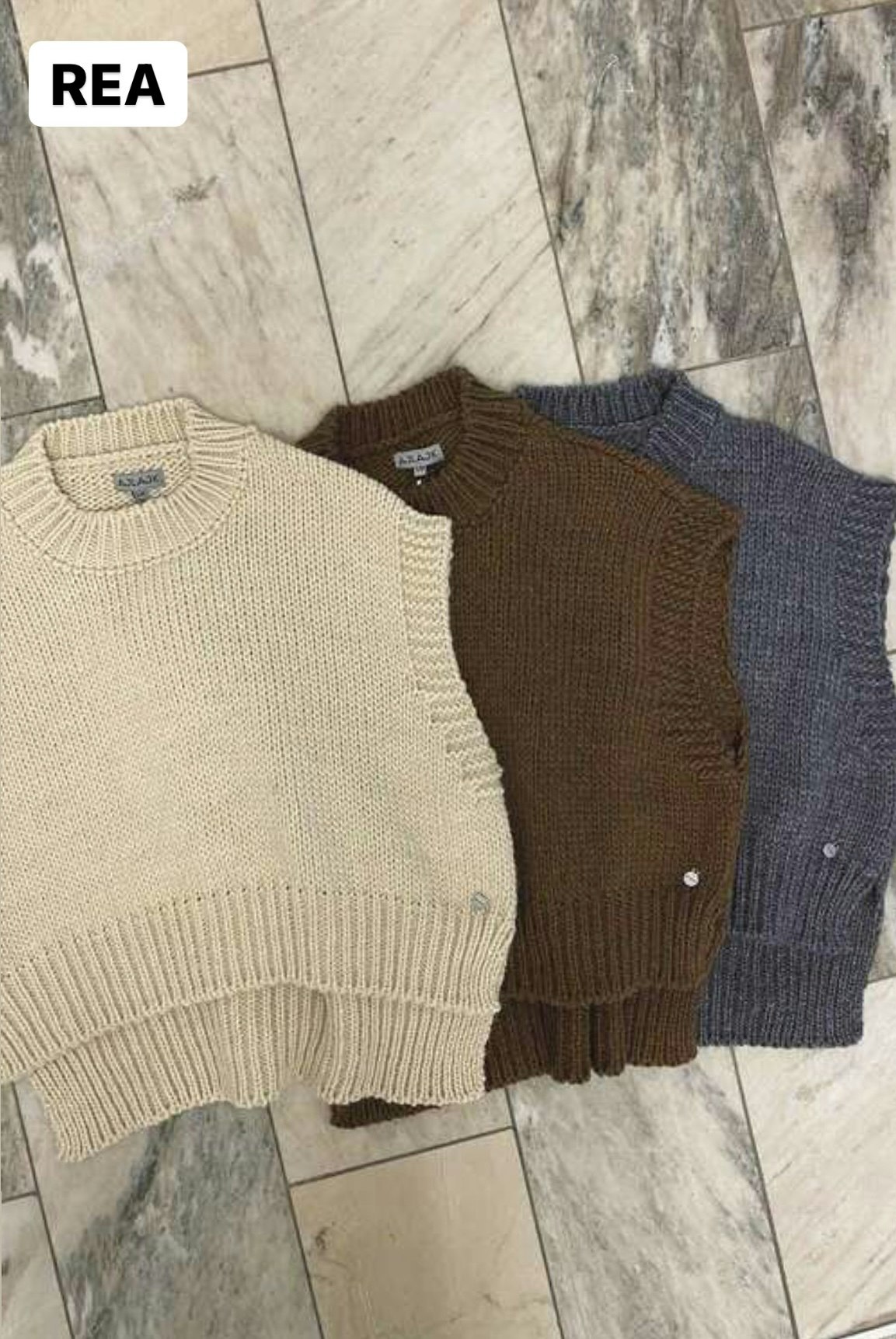 Stickad pullover Brown