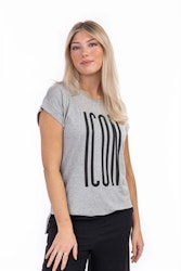 ICON TEE BARNFONDEN GREY MELANGE/BLACK