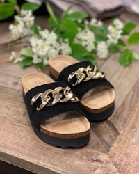 MALEA SANDAL BLACK/GOLD