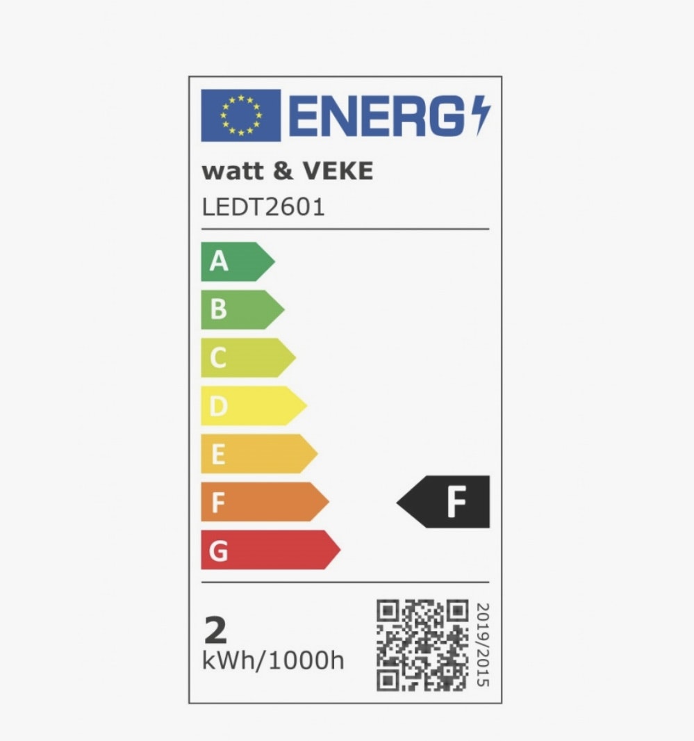 LED T26 E14 frostad varm vit