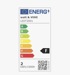 LED T26 E14 frostad varm vit