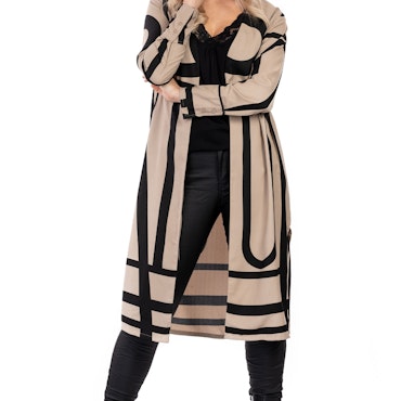 Couture Long Jacket - Café Latte/Svart