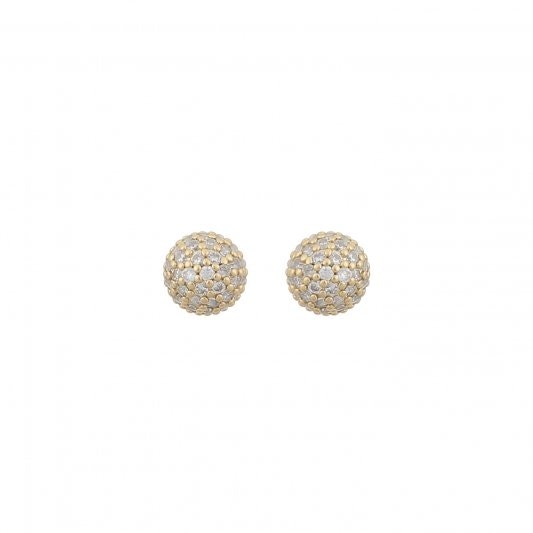 Sanne Small Ball Ear Gold/Clear