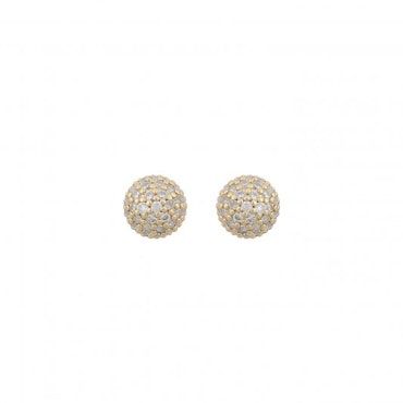 Sanne Small Ball Ear Gold/Clear