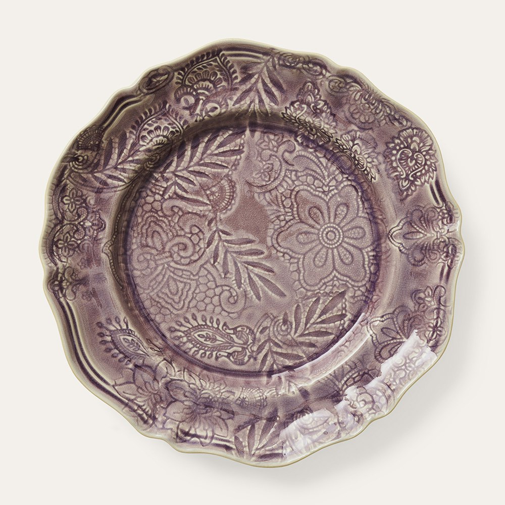 Large round dish, lavender