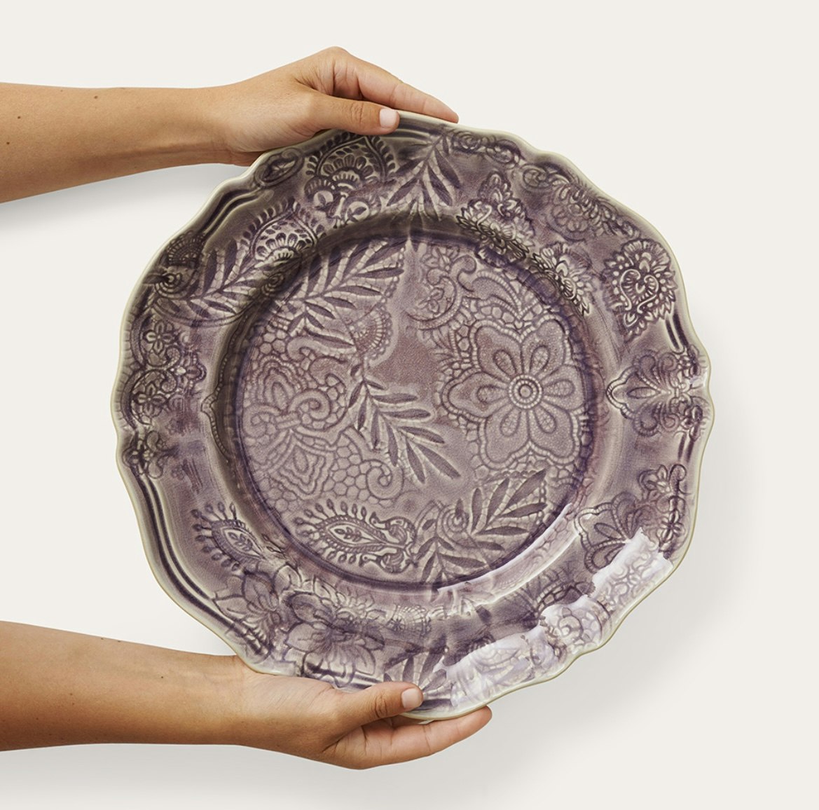 Large round dish, lavender