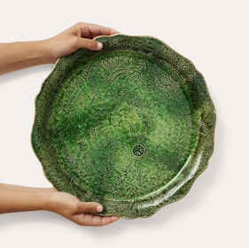 ROUND SERVING PLATE/PIZZA PLATE, SEAWEED