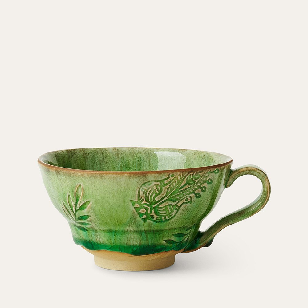 Cup with handle, seaweed