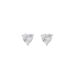 Sanne Small Heart Ear Silver/Clear