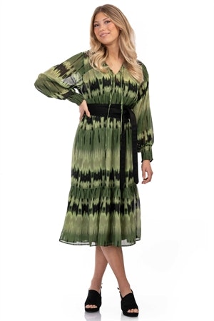 KELLY DRESS SPRING GREEN/BLACK