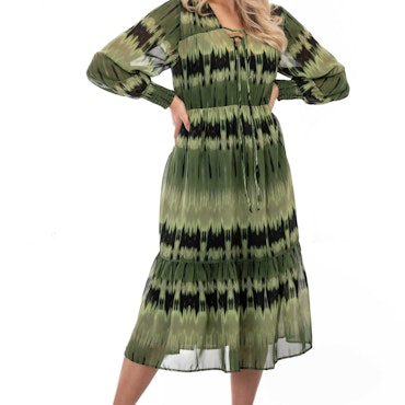 KELLY DRESS SPRING GREEN/BLACK