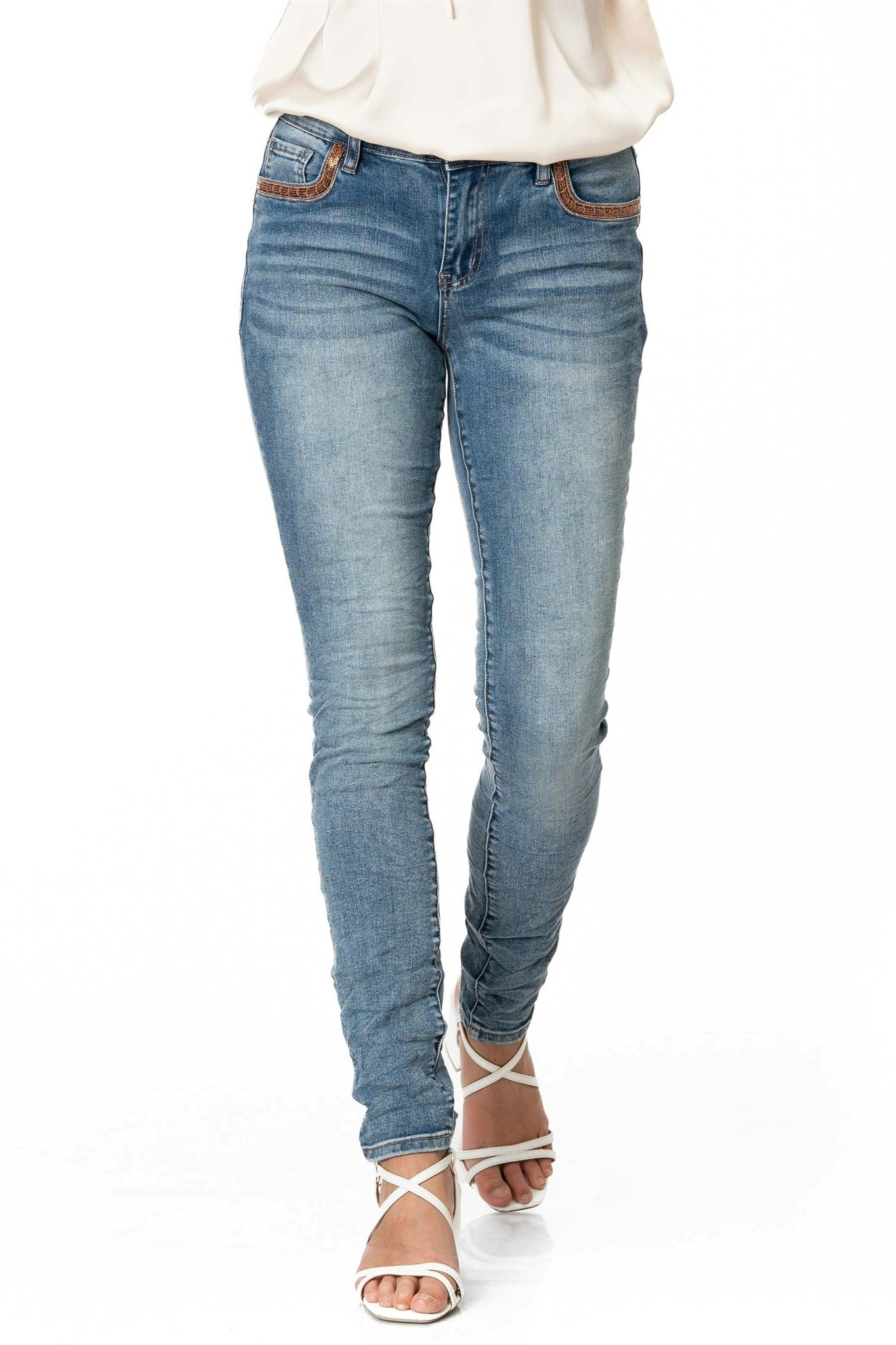 GLORY JEANS MID BLUE DENIM