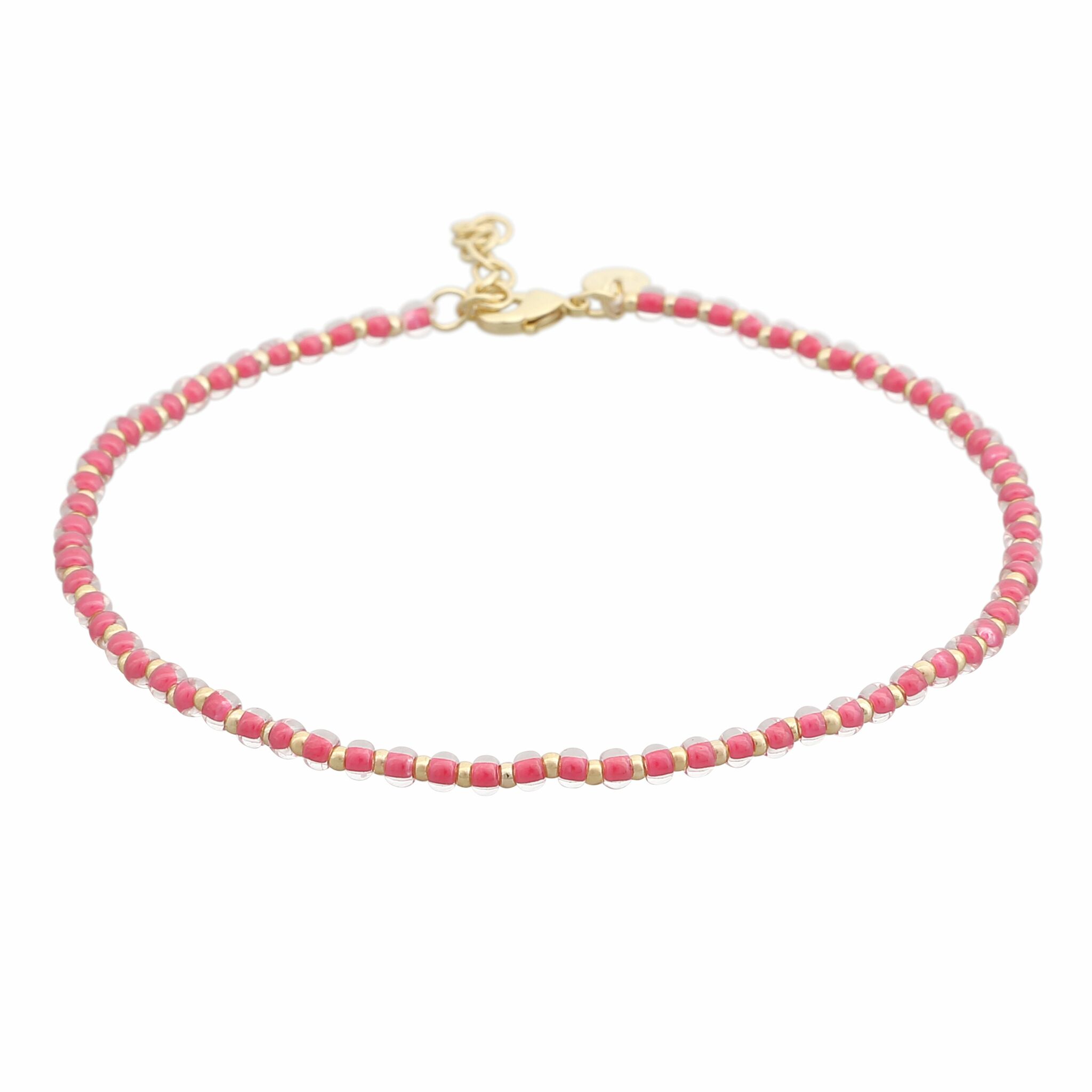 Bay Porto anklet Gold Plated Fuchsia