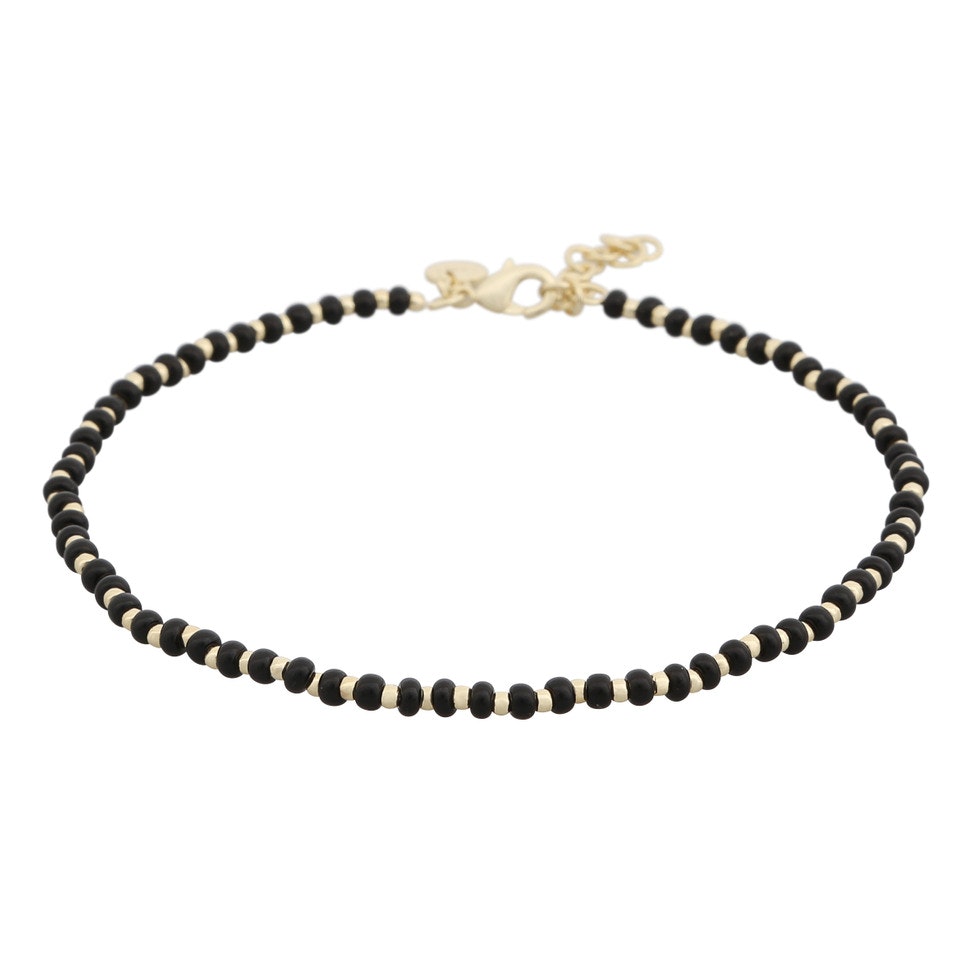 Bay Porto anklet Gold Plated Black